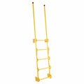 Vestil 101-1/2" Dock Ladder, Walk-Through Style, 5 Step, Steel, 5 Steps, Baked-In Powder Coated Finish DKL-5